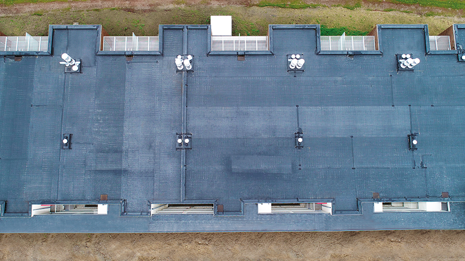 Sure-Seal EPDM op plat dak nieuw wooncomplex in Deinze